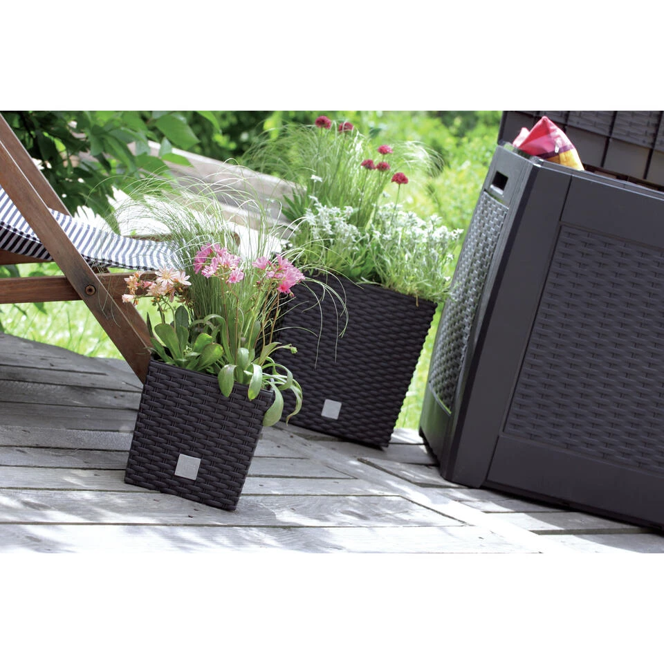 Prosperplast Plantenbak Rato - Bruin - Rotan - Kunststof - 26 Cm - Afbeelding 2