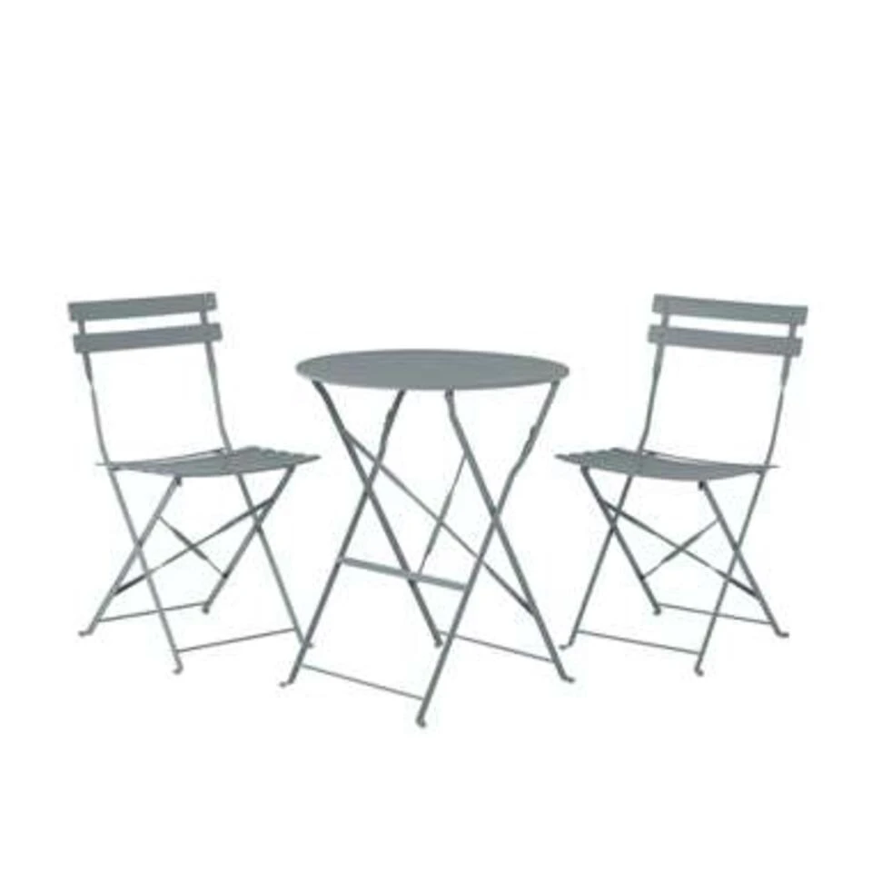 Beliani Bistroset FIORI - Grijs Staal