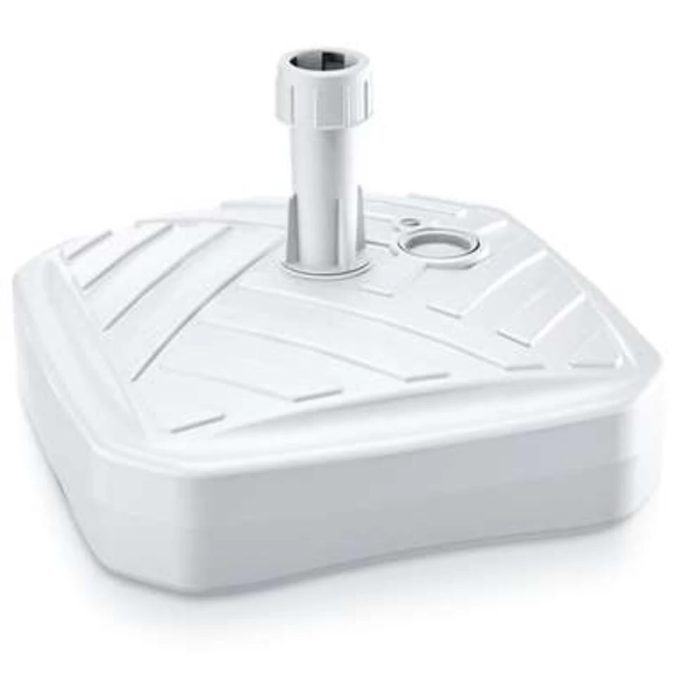 Prosperplast Parasolvoet - Vierkant - Rotan - Wit - 12 L - 39 Cm