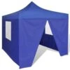 VidaXL Vouwtent Met 4 Zijwanden 3x3 M Blauw