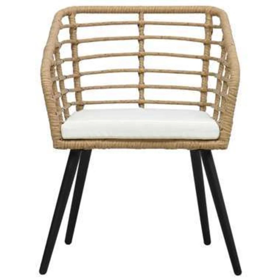 VidaXL 3-delige Bistroset Poly Rattan Eikenkleurig - Afbeelding 3