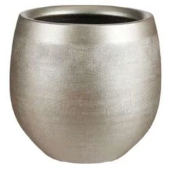 Mica Decorations Bloempot - Goudkleurig - Keramiek - 23 X 20 Cm