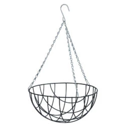 Nature Hanging Basket - Metaaldraad - Donkergroen - 16 X 30 X 30 Cm
