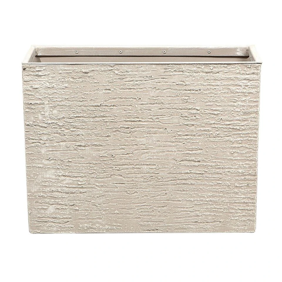 Beliani Plantenbak Voor Buiten EDESSA - Beige Stenenmix