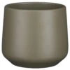 Mica Decorations Bloempot - Donkergroen - Mat - Keramiek - 17 X 15 Cm