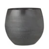 Mica Decorations Bloempot - Grijs Met Relief - Keramiek - 23 X 20 Cm