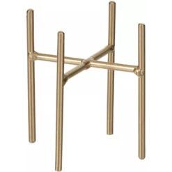 Mica Decorations Plantenstandaard - Metaal - Goudkleurig - 10 X 8 Cm