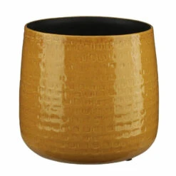 Mica Decorations Floyd Bloempot - H21 X Ø24 Cm - Okergeel