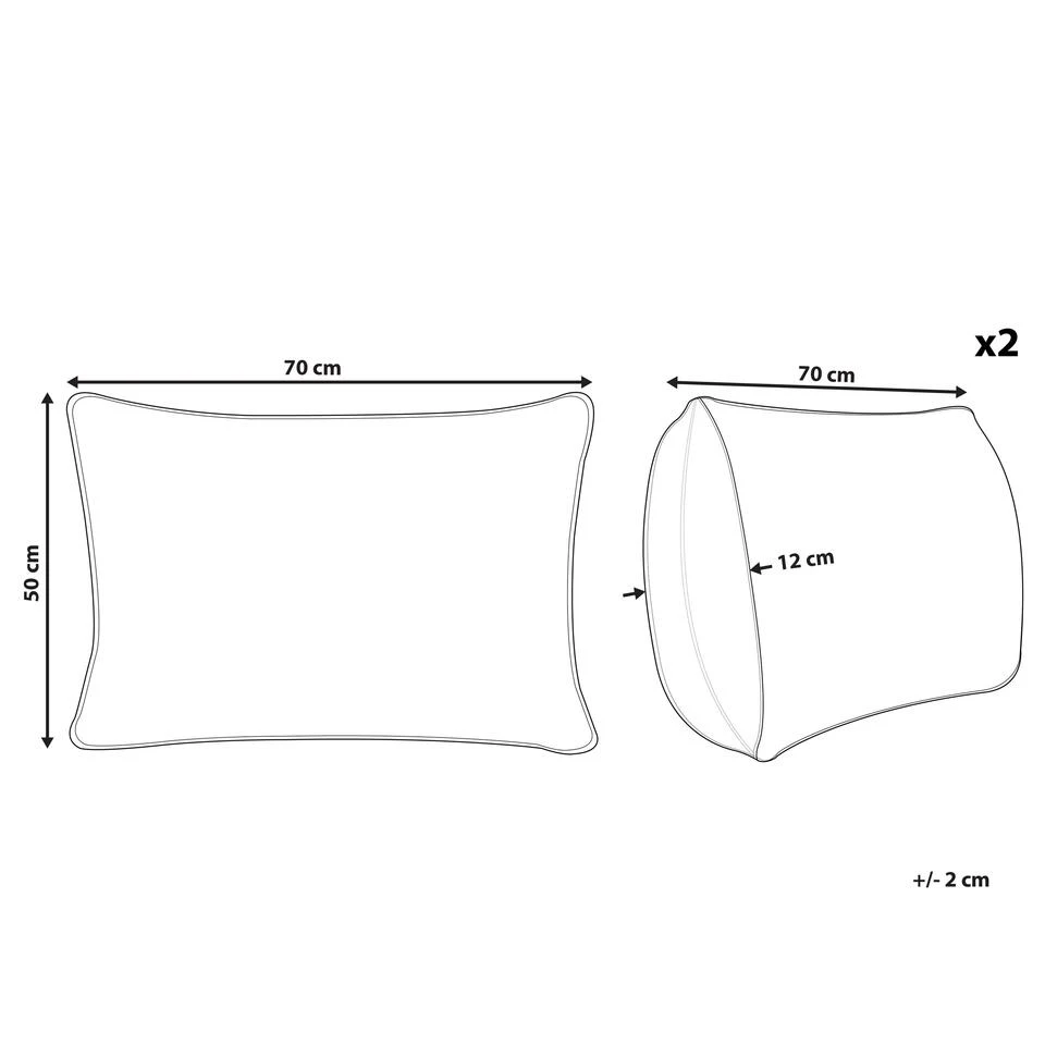 Beliani Buitenkussen ALMYROS - Beige Polyester - Afbeelding 3