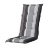 Madison - Tuinkussens Hoge Rug Stripe Grey - 123x50 - Grijs