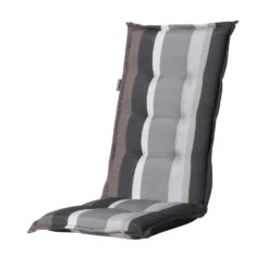 Madison - Tuinkussens Hoge Rug Stripe Grey - 123x50 - Grijs