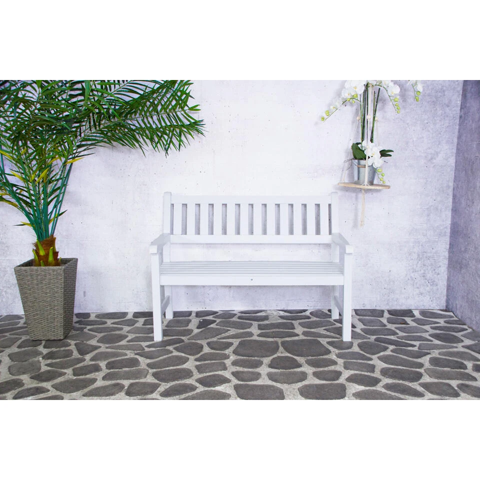 SenS-Line Bordeaux Tuinbank - Grenenhout - Wit - Afbeelding 2