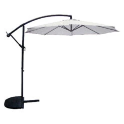 SenS-Line Menorca Zweefparasol Rond - Ø 300 Cm - Ecru