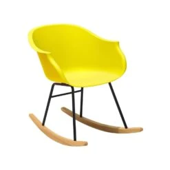 Beliani Schommelstoel HARMONY - Geel Polypropyleen