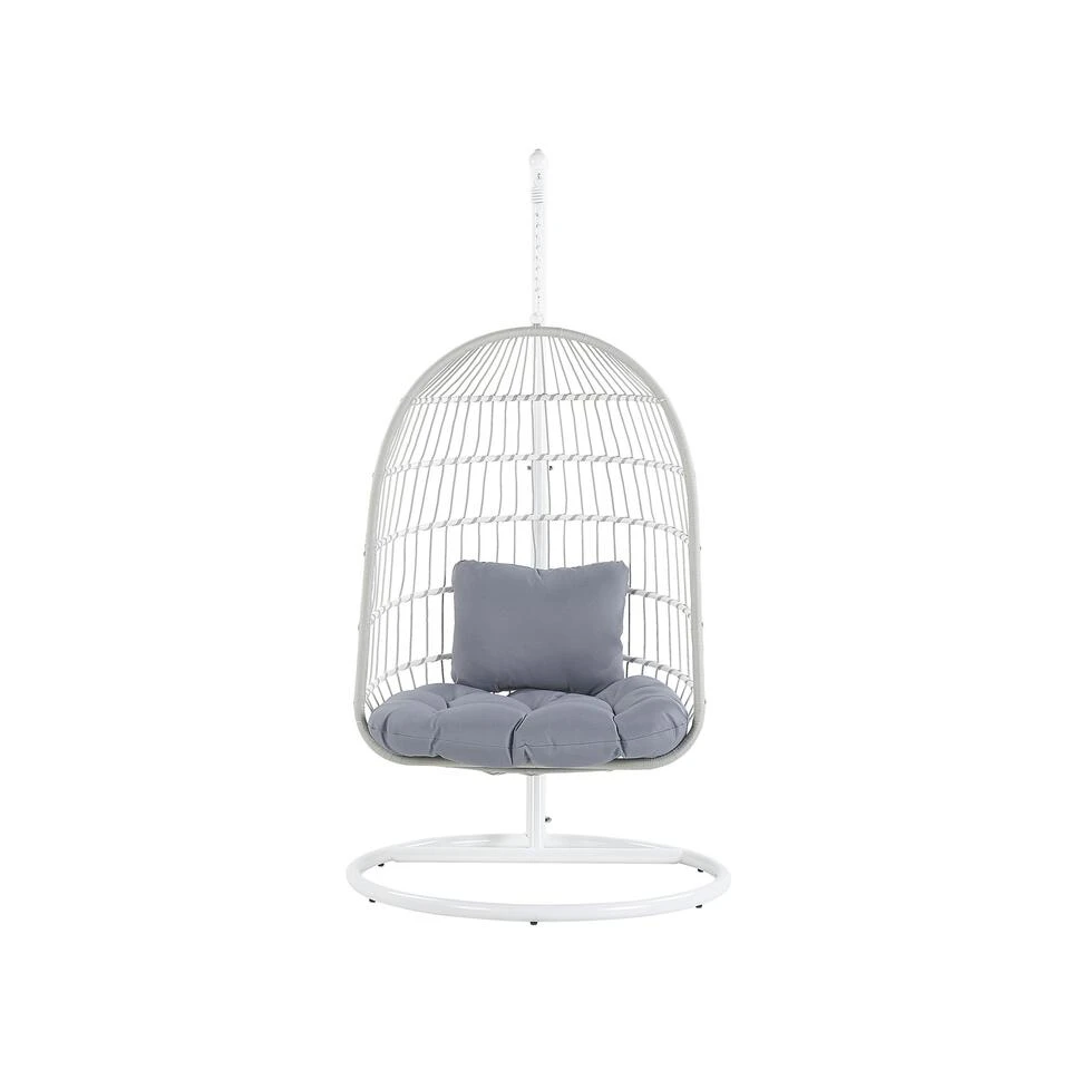 Beliani Hangstoel ALLERA - Wit Polyester - Afbeelding 4