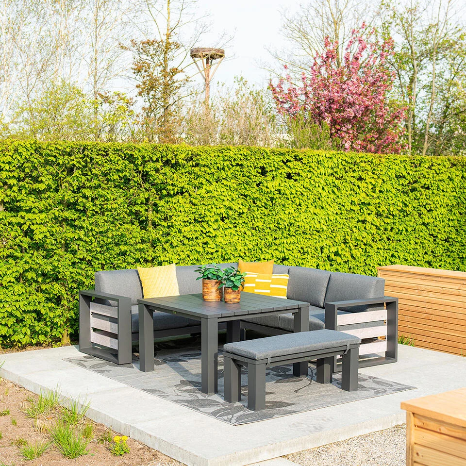 Garden Impressions Nika Sportbank 115,5 X 43 Cm - Donker Grijs - Afbeelding 2