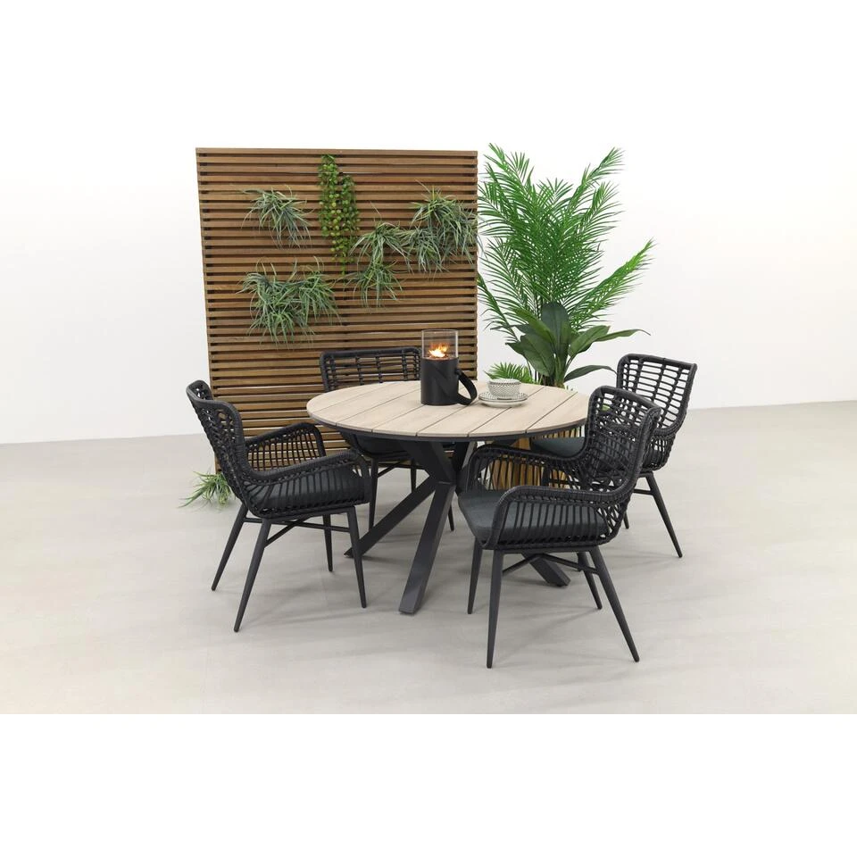 Jasmine Black / GI Edison 122 Cm. - Ronde Tuinset - Afbeelding 3