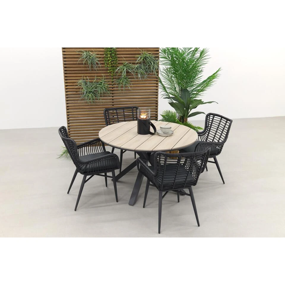 Jasmine Black / GI Edison 122 Cm. - Ronde Tuinset - Afbeelding 4