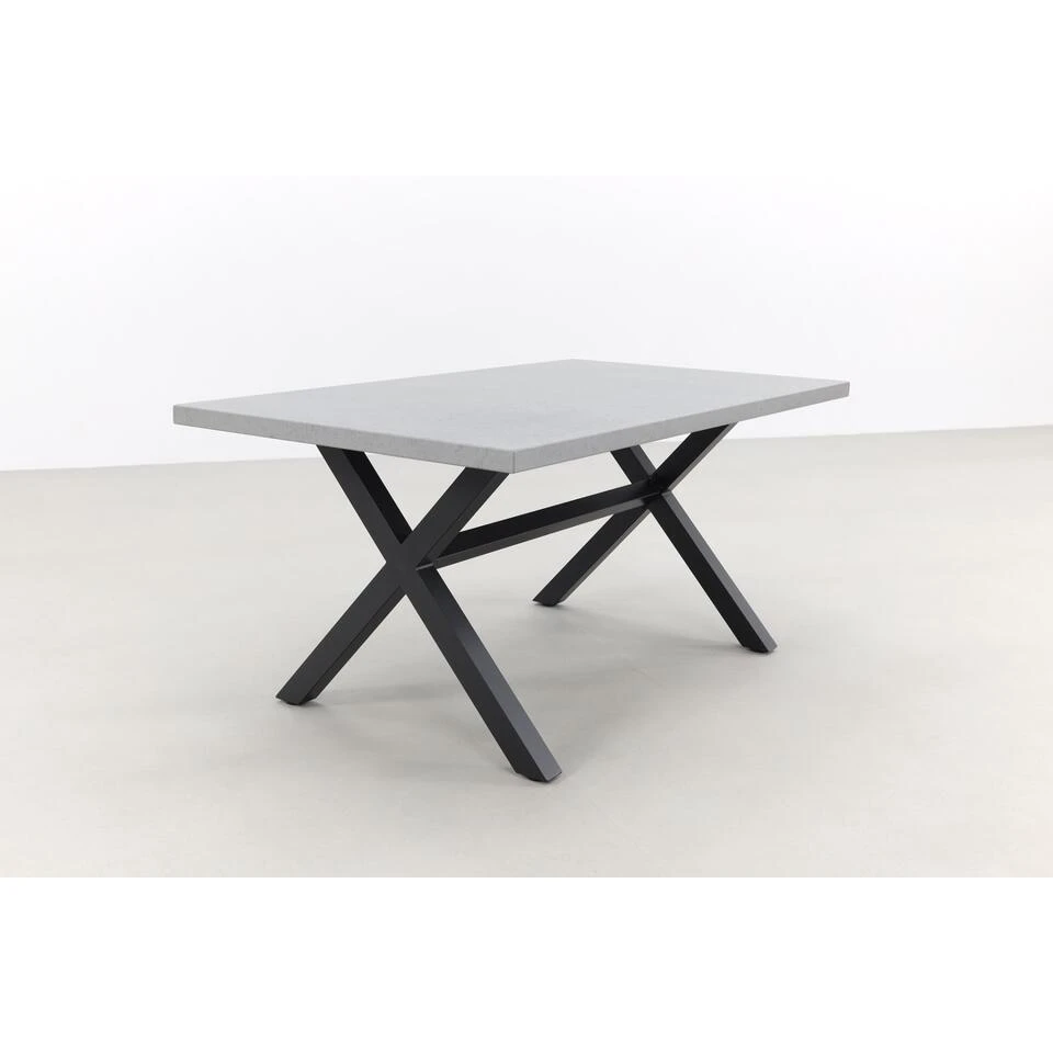 Verona Betonlook Tuintafel 160 X 90 Cm. - Black - Afbeelding 3