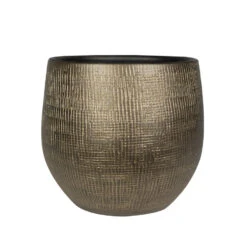 Steege Plantenpot - Modern Design - Goudkleurig - 32 X 36 Cm