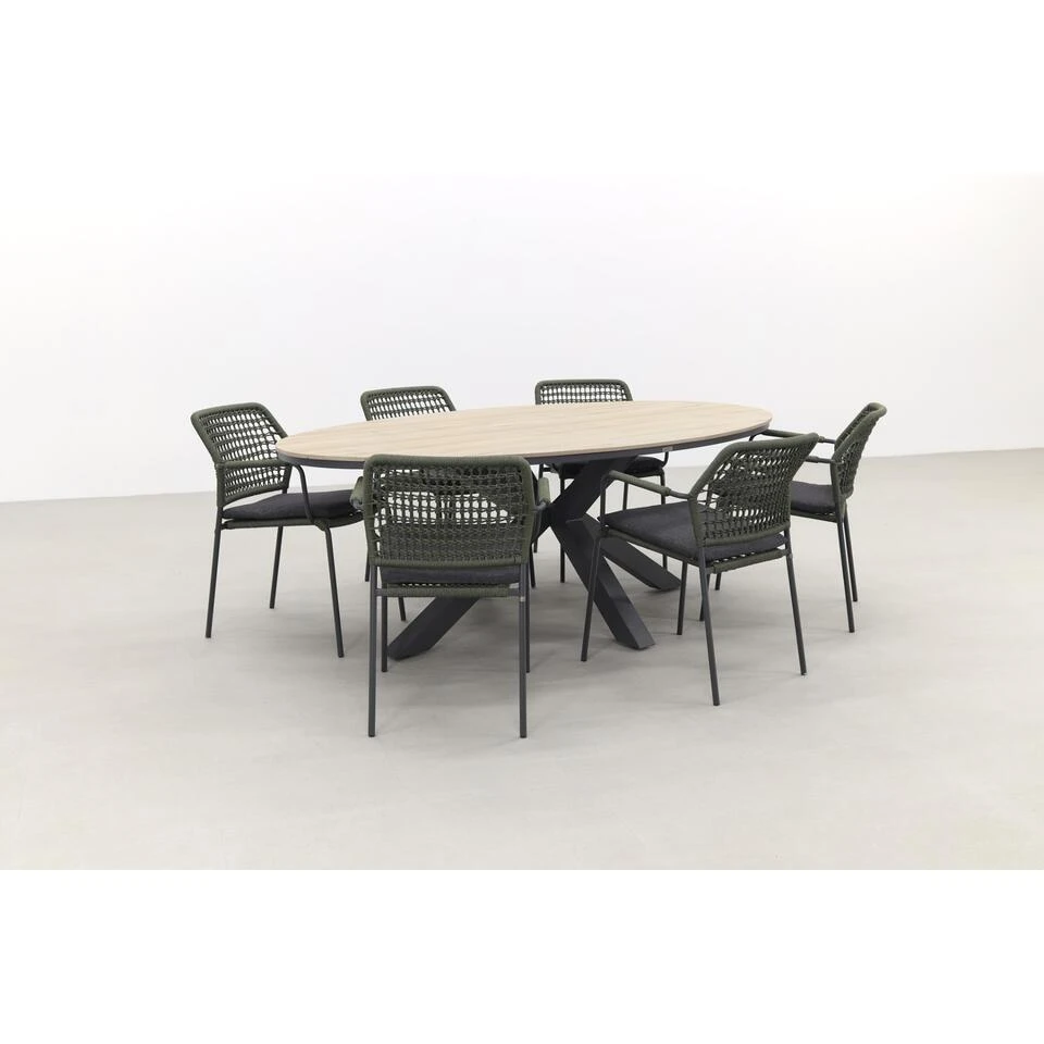 Taste Barista - Groen/Garden Impressions Edison Tafel Ovaal 220 - Afbeelding 2