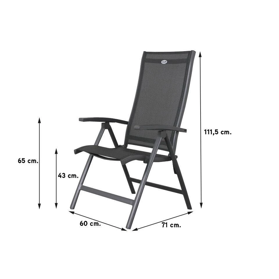 Hartman Salvatore/VDG Lena 210 Cm. Verstelbare Tuinset - 7-delig - Afbeelding 4