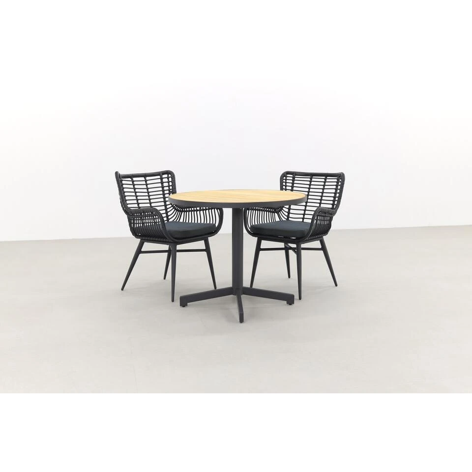 VDG Jasmine Black/Taste Fiesta Ronde Tuinset - 3-delig - Afbeelding 2