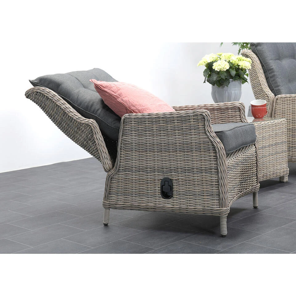 Garden Impressions Santa Rosa Relax Tuinstoel+voetenbank Vintage - Afbeelding 2