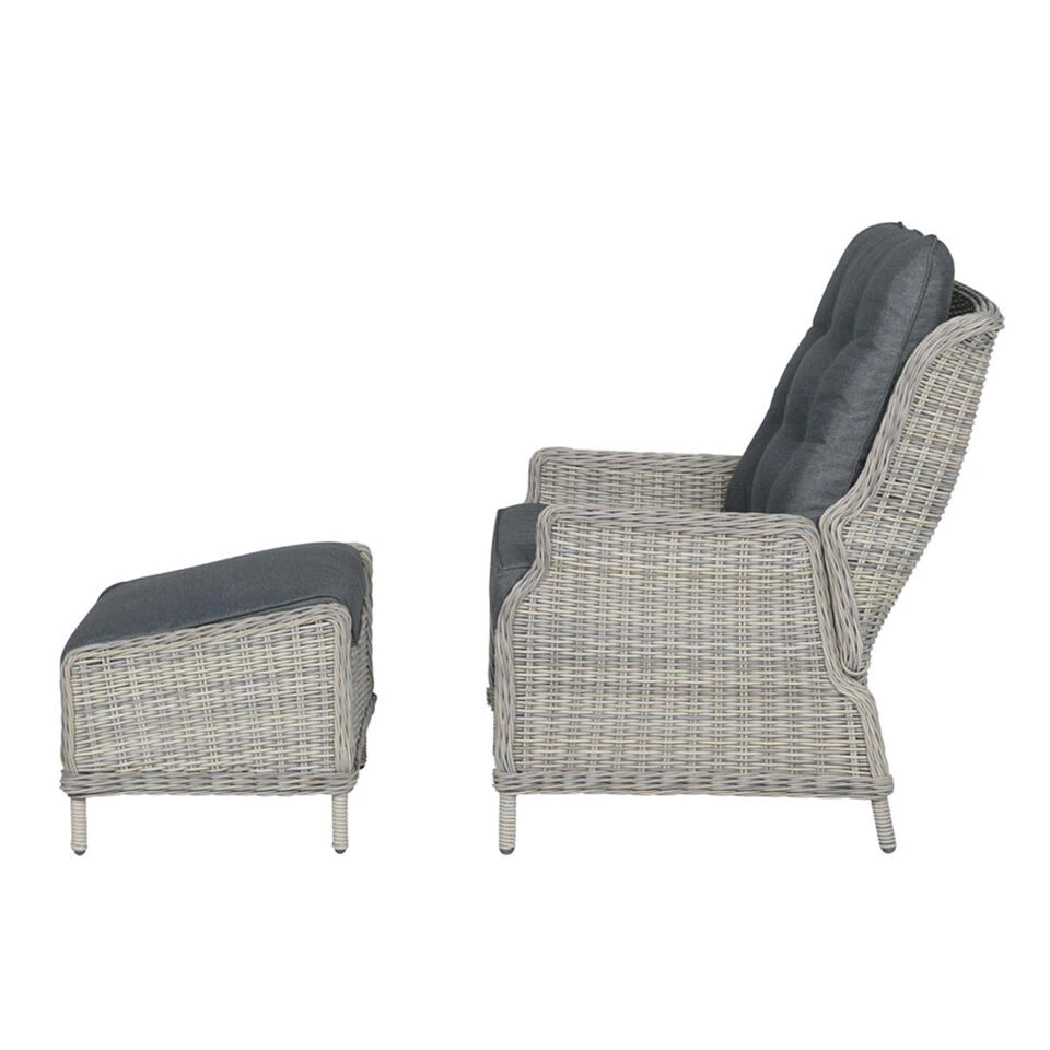 Garden Impressions Santa Rosa Relax Tuinstoel+voetenbank Vintage - Afbeelding 4