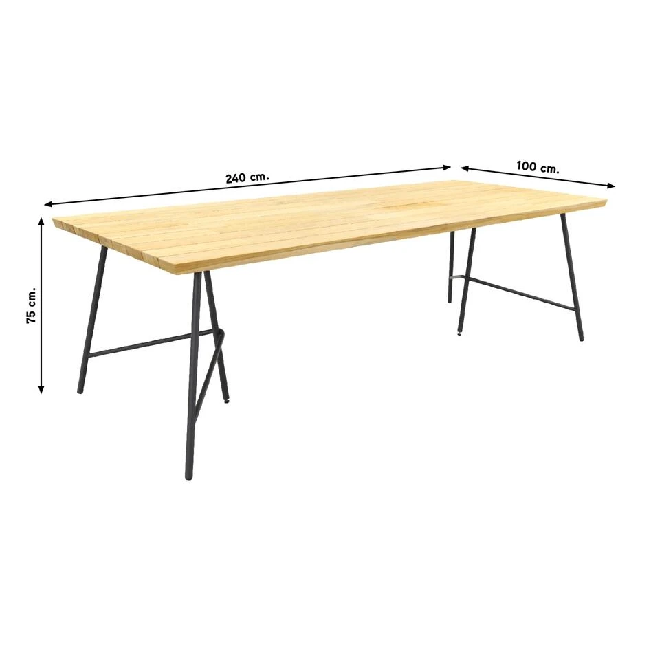 Taste Lano Tuintafel - 240x100 Cm - Afbeelding 2