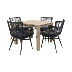 VDG Jasmine Black/Rome Grey 100 Cm. - Tuinset 5-delig