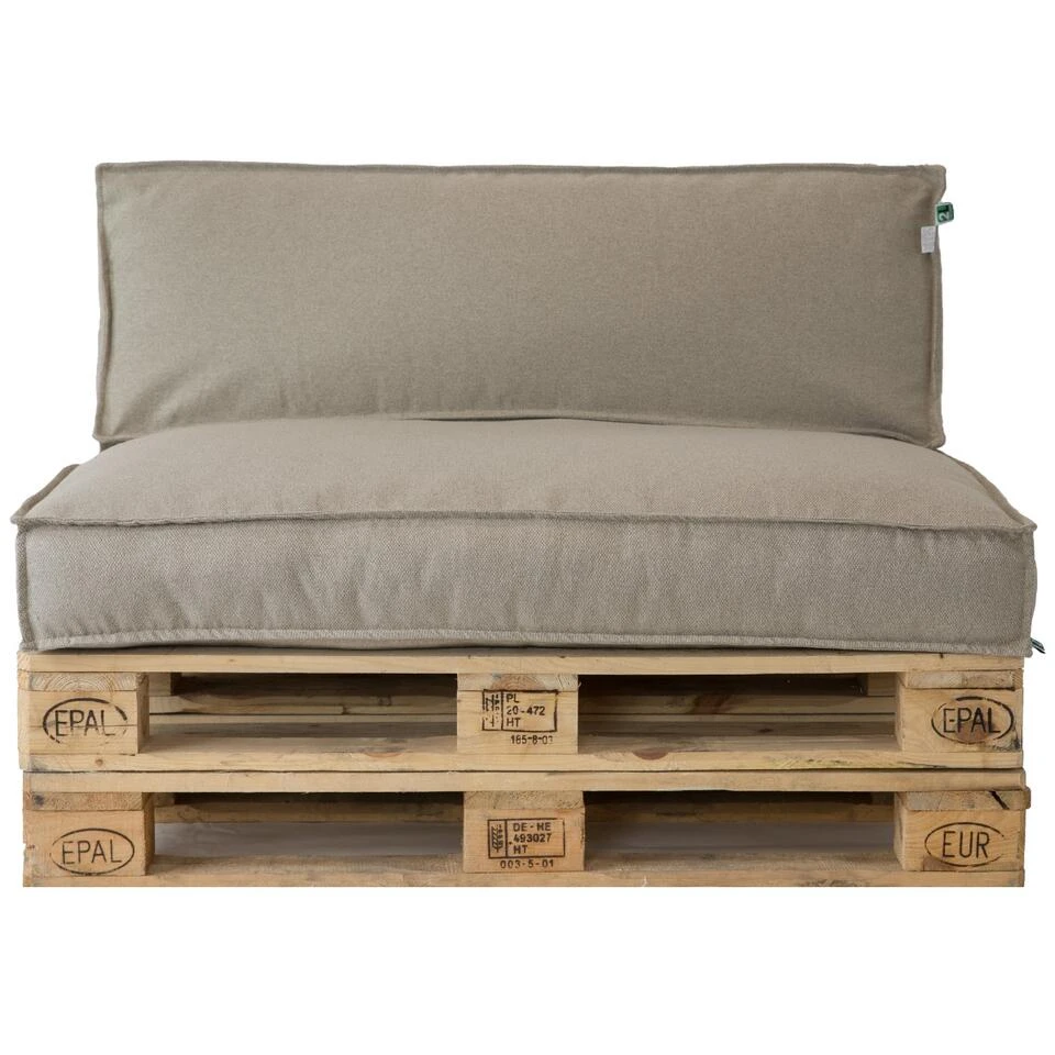 2L Home & Garden Palletkussenset Metro Lounge Beige - 2 Delige Set - Afbeelding 3