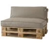 2L Home & Garden Palletkussenset Metro Lounge Beige - 2 Delige Set