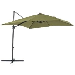 Beliani Cantilever Parasol MONZA II - Groen Polyester