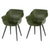 Hartman Sophie Studio Dining Armstoel - Moss Green - Set Van 2