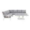 Rockford Aluminium Loungeset Wit 5-delig - Verstelbare Tafel