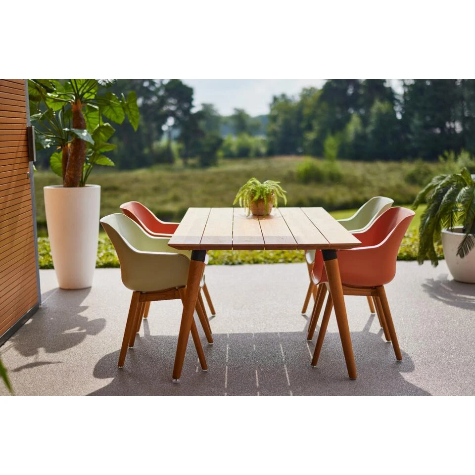 Set Van 2- Hartman Sophie Studio Diningstoel- French Green- Teak Poot - Afbeelding 4