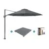 Platinum Voyager Ronde Zweefparasol T1 3 M. - Antraciet + Voet En Hoes