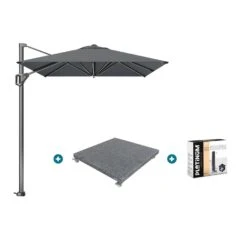 Platinum Voyager Zweefparasol T1 3x2 M. - Antraciet Met Voet En Hoes
