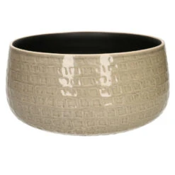 Mica Decorations Plantenpot Schaal - Donkerbruin - D29/H12 Cm