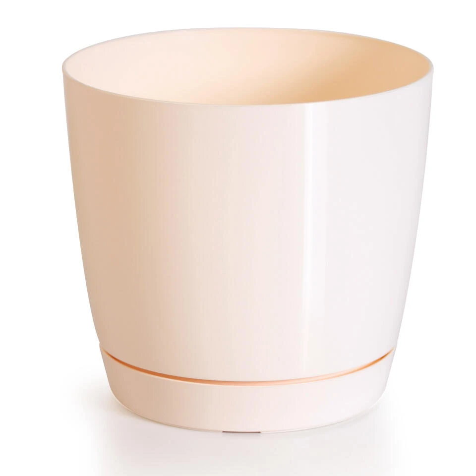 Prosperplast Plantenpot/bloempot - Kunststof - Creme-beige - D21 X H19 Cm