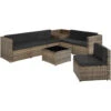 Tectake - Wicker Loungeset Verona Natuurkleur
