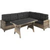 Tectake - Loungeset Catania - Wicker - Naturel