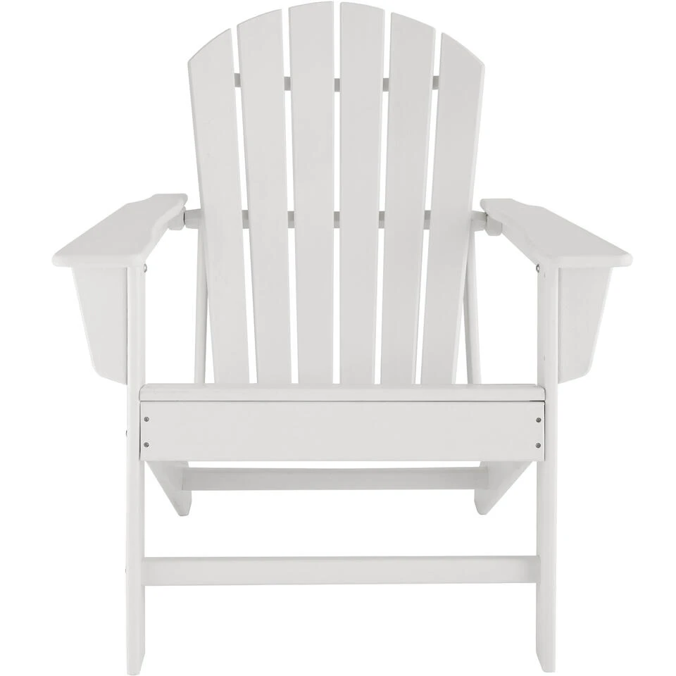 Tectake - 2 Tuinstoelen Janis Met Tafel - Houtlook - Wit - Afbeelding 3