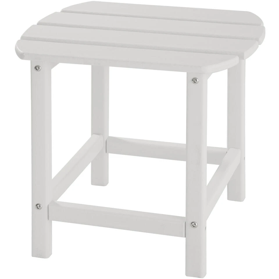 Tectake - 2 Tuinstoelen Janis Met Tafel - Houtlook - Wit - Afbeelding 4