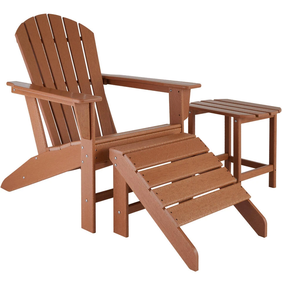 Tectake -tuinstoel Adirondack -Janis - Bruin - Afbeelding 3