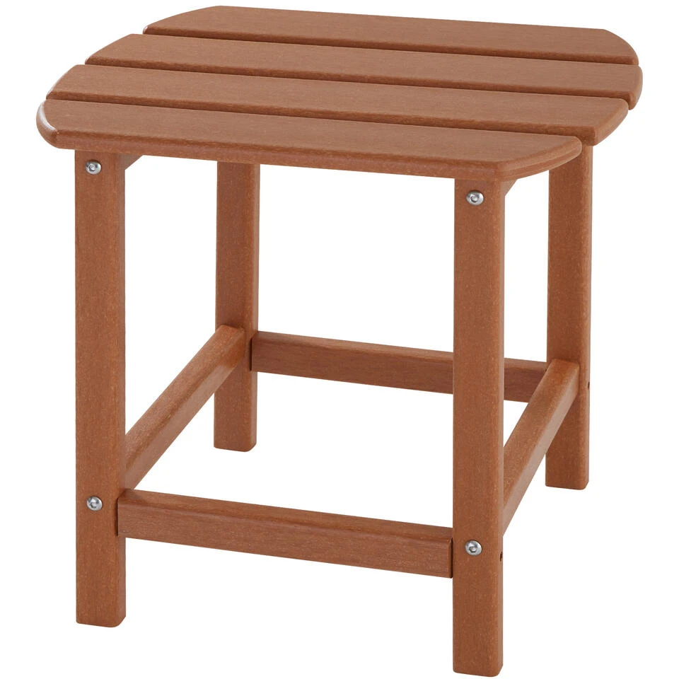 Tectake - 2 Tuinstoelen Janis Met Tafel - Houtlook - Bruin - Afbeelding 4