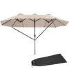 Tectake - Dubbele Parasol Silia - Terrasparasol - Beige