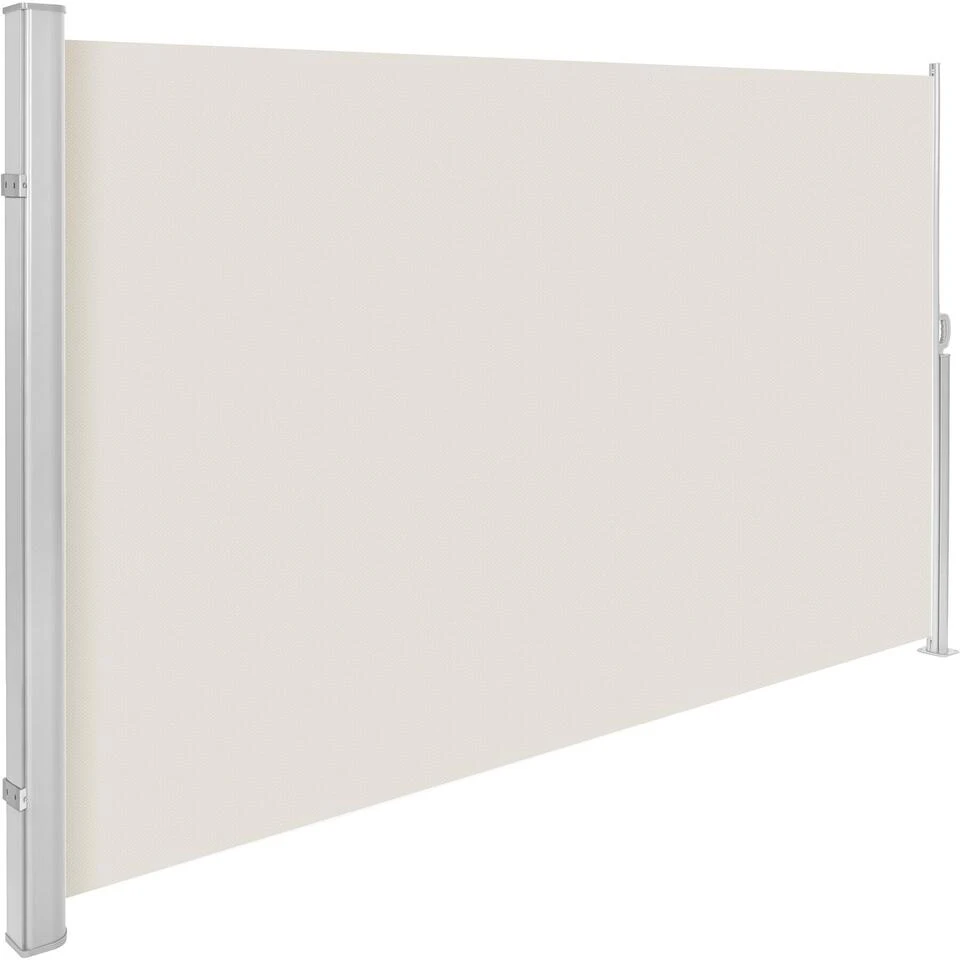 Tectake - Uittrekbaar Aluminium Windscherm Tuinscherm 200 X 300 Cm Beige