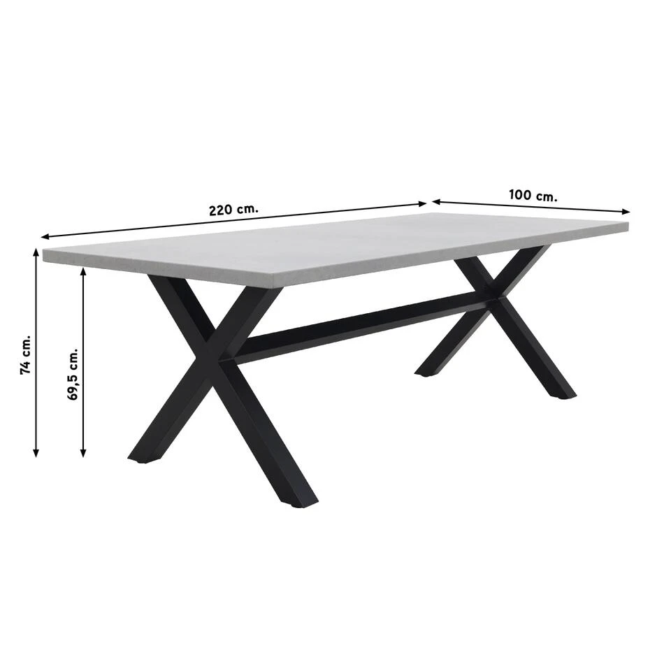 Hartman Sophie Studio Orange/Verona Black 220 Cm. Tuinset Met Bank - 5-delig - Afbeelding 4